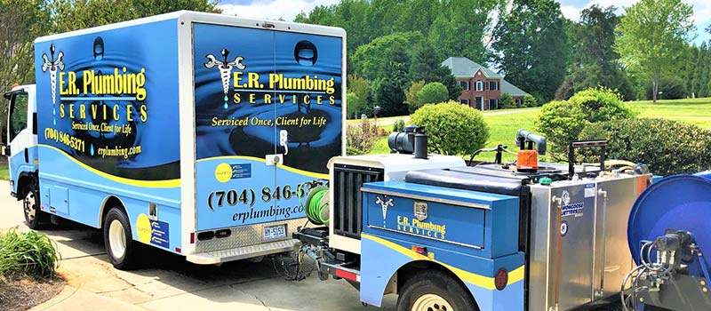 E.R. Services sewer line repair work in Charlotte